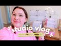 Studio vlog  how the shop launch went packing orders organising storage  a small business haul