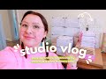 STUDIO VLOG ✿ how the shop launch went, packing orders, organising storage & a small business haul!