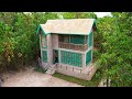Build Modern 2-Story Mud House Construction For Living In Forest