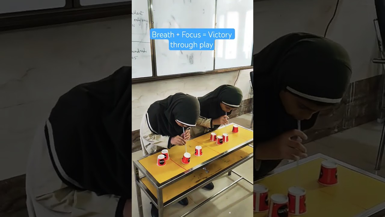 Indoor Straw Cup Game | 4th Girls Activity | FunPEChallenge