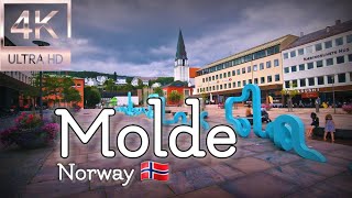 👣Walk with Me in 4K | Molde _The Town of Roses_ in Norway | Summer 2023👣