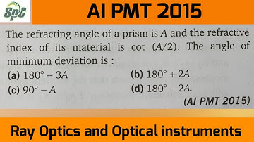 The refracting angle of a prism is A and the refractive index of its material is cotA/2 . The angle