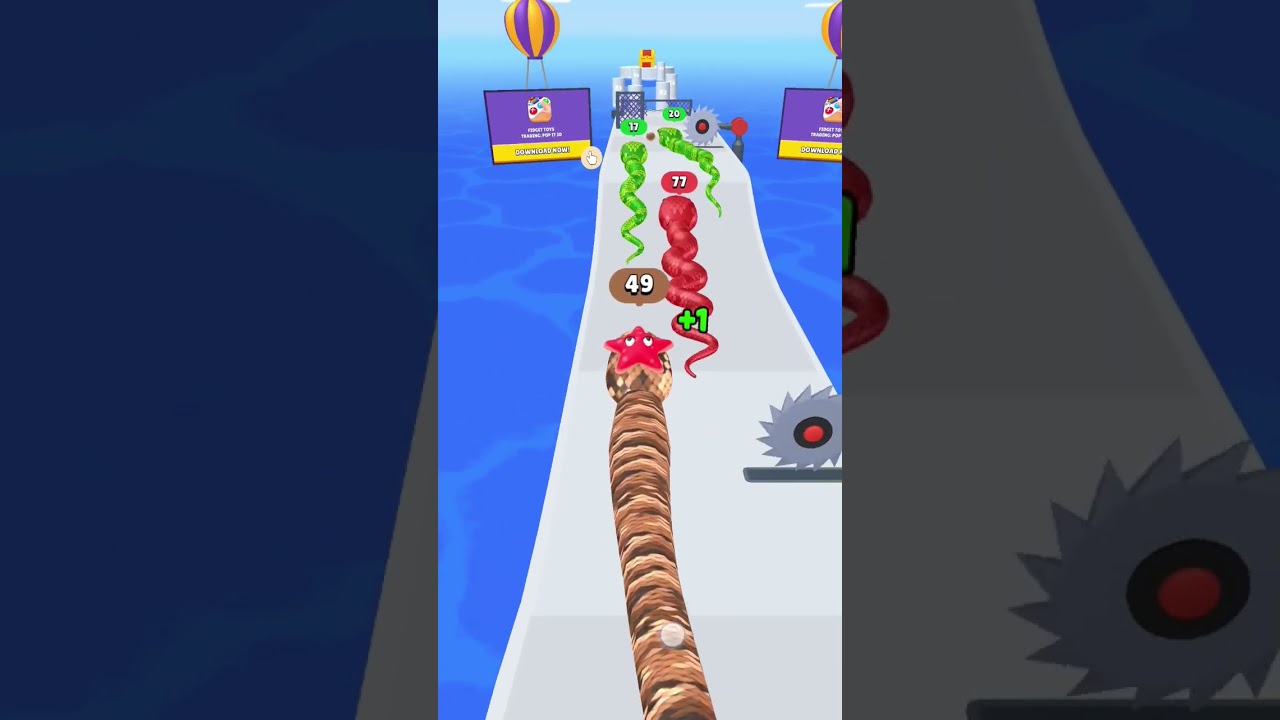 Snake race 🎮 Wait for end 😂 