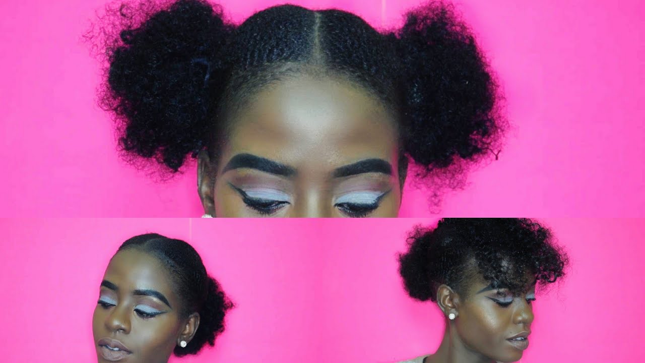 easy hairstyles for short natural hair type 4a 4b 4c hair./ naomi matinde.
