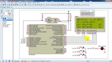PIC18F46K22 with DS3231 and LCD - Simulation