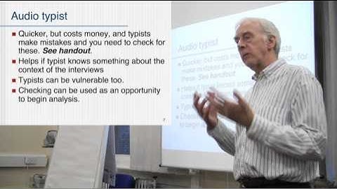 Doing a transcription for qualitative research