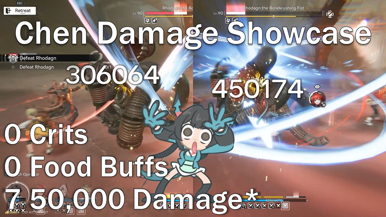 Main DPS Chen Qianyu Damage Showcase (No Food Buffs)