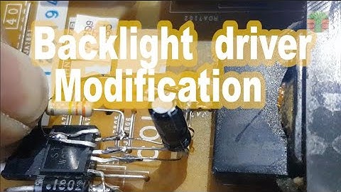 Backlight Driver Modification