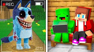 How Mikey and JJ get A Bluey.exe on Hidden Cameras in Minecraft ! - Maizen