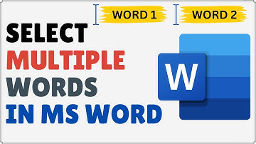 How to Select Multiple Words in MS Word (That are Not Next to Each Other)