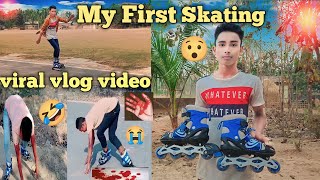 My First skating🛼video||First day accident||😭Skater boy||crezy 😯@mokisvlog4413Viral video #viral screenshot 2