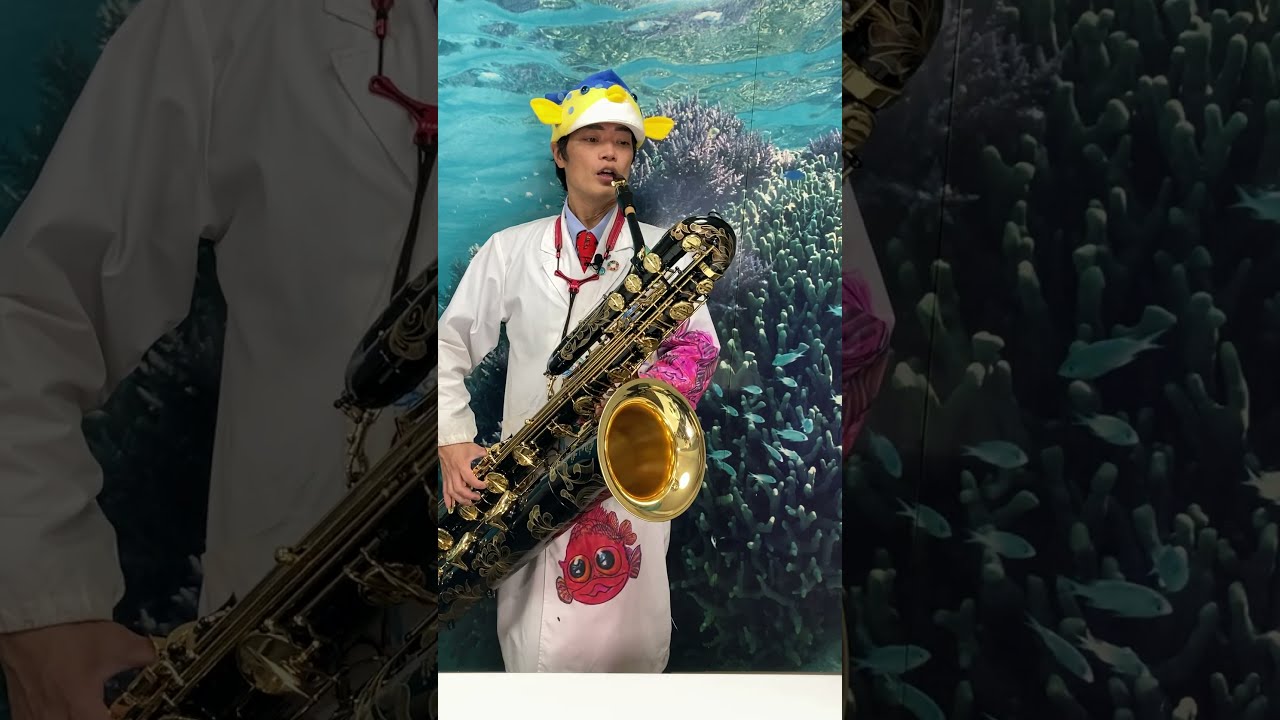 Trying to play fish names on the saxophone #5 #shorts - YouTube