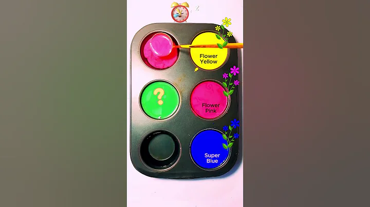 Vibrant Color Mixing Acrylic Paint (Yellow+Pink+Blue = ?) | Satisfying ASMR Tutorial #ColorMixing