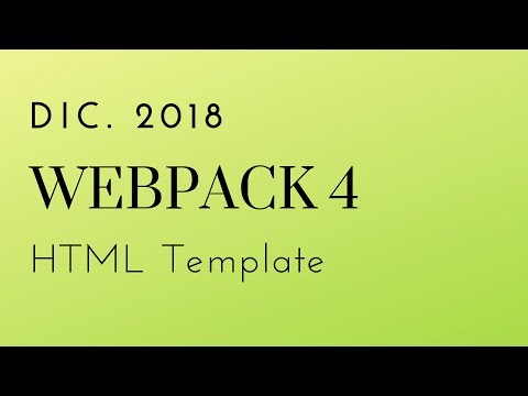 Webpack 4 - HTML template