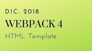 Webpack 4 - HTML template