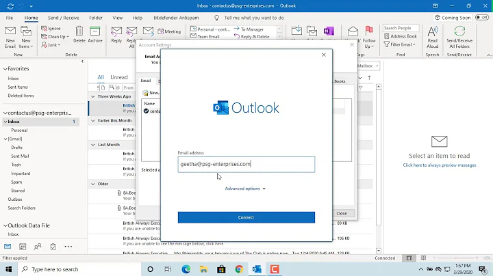 How to Add a New Email Account to Outlook - Office 365