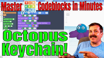 Make a 3D printable Tinkercad Codeblocks Octopus Keychain