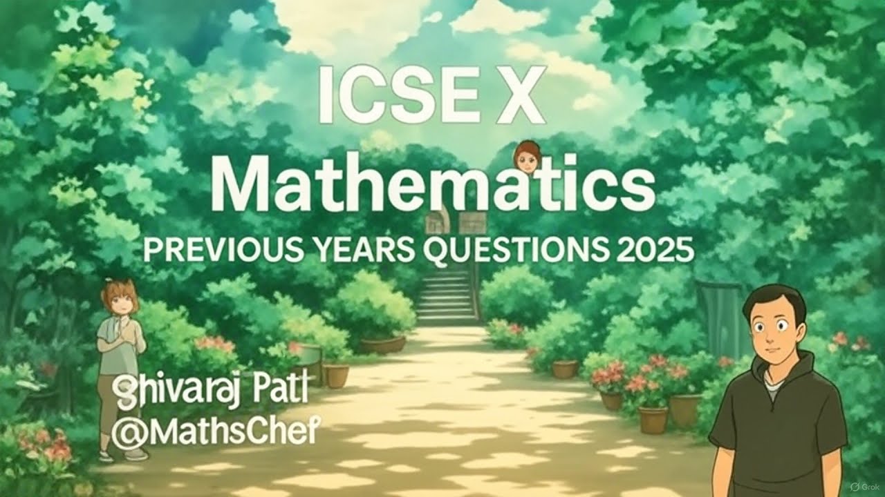 Icse Math Pyq ICSE PYQ Mathematics 2025 Q2(i) - YouTube
