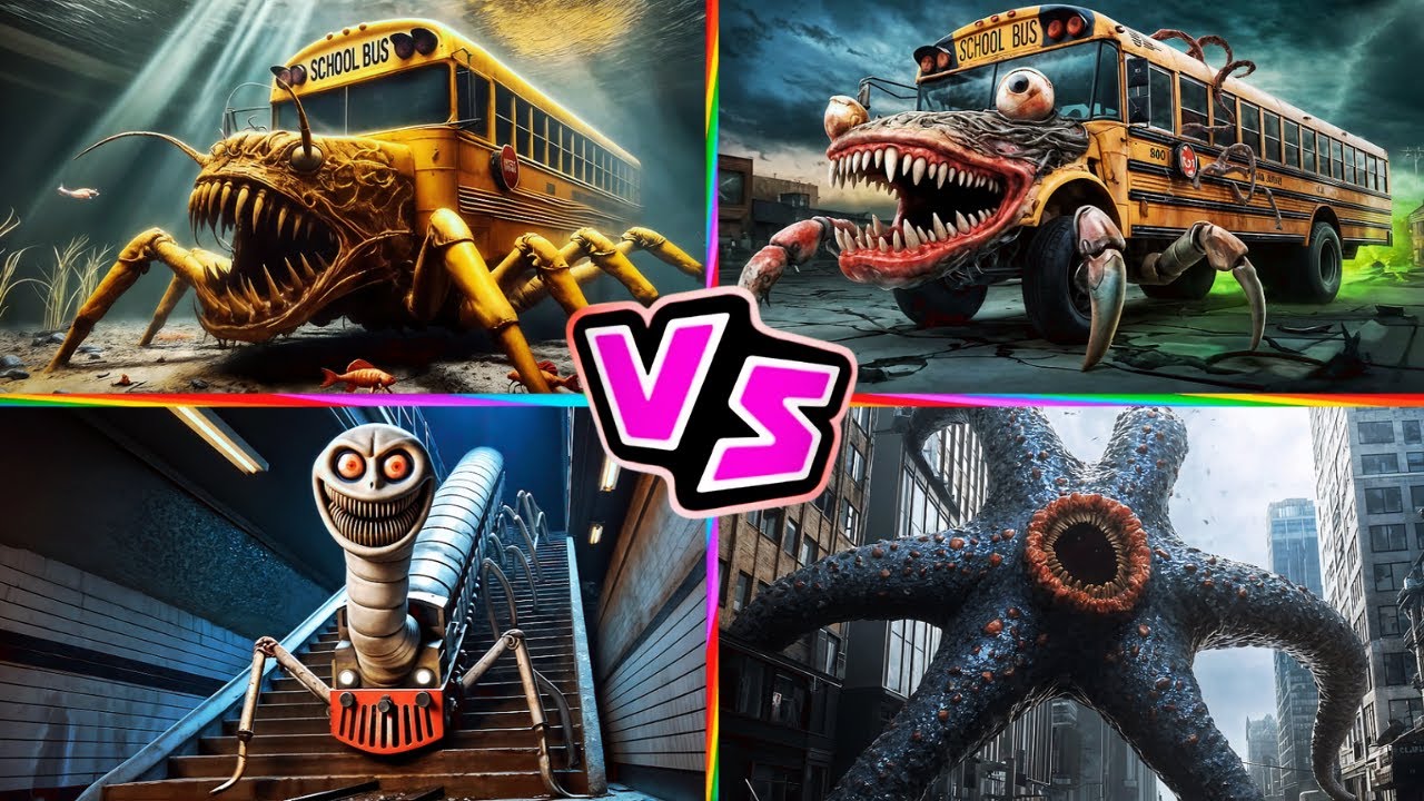 SCHOOL BUS 🆚 School Bus 🆚 Thomas Train 🆚 HUNGRY STAR 🎶 Tiles Hop EDM Rush