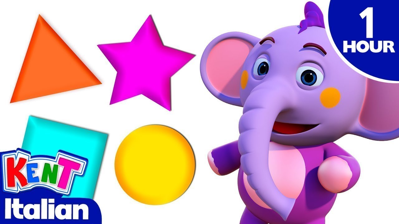 Riempi il treno di forme | Video didattici divertenti per bambini | Kent I'elefante