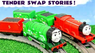 toy train stories with thomas trains swapping tenders