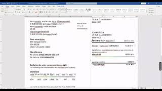 France EDF proof of address utility bill template in Word and PDF format Update