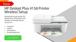 Setup HP Deskjet plus 4158 printer 