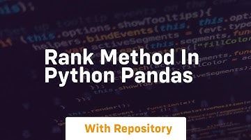 rank method in python pandas