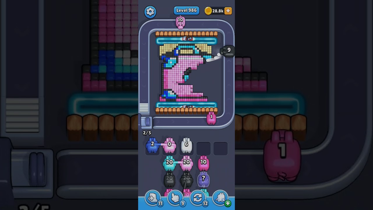 Pixel flow level 986