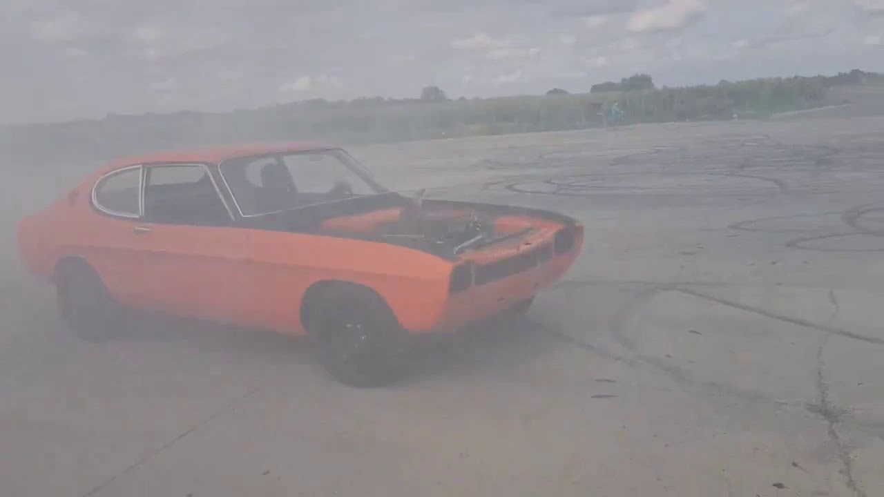 1969 Ford Capri Mk1 with Mustang GT 4.6 V8 shakedown tests