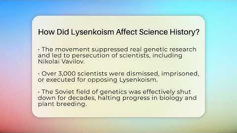 How Did Lysenkoism Affect Science History? - Strange Science HQ