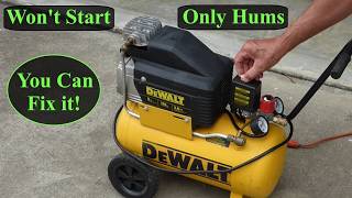 How to Repair a Seized AIR COMPRESSOR that ONLY HUMS when Turned On