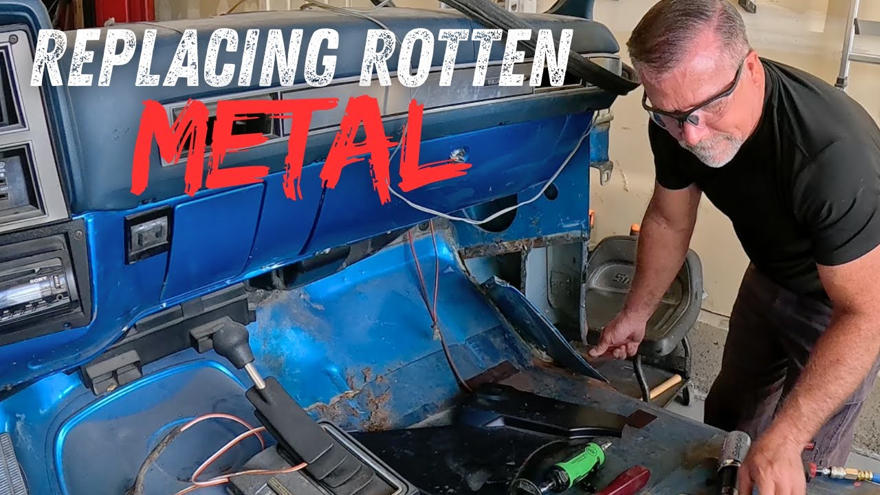 Replacing Inner Rocker Panels Replacing the Kick Panel & Inner Rocker | Patching the Floor - YouTube
