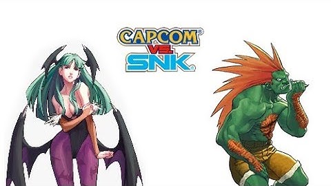 Blanka+Morrigan Arcade Playthrough / Capcom VS SNK