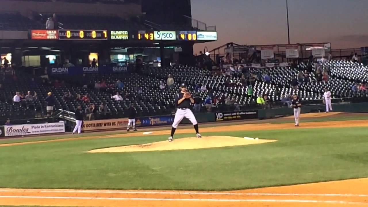 First Pitch At Louisville Bats Game YouTube