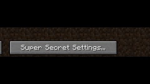 How to turn super secret settings to off in minecraft 1.8.9