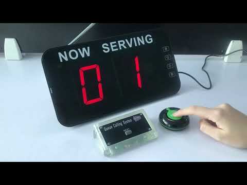 Simple Display Number Calling System Ticket Dispenser Desk Column Wireless Queue Management Device