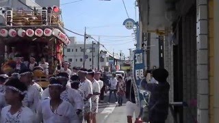 20150920 10019やわたんまち２日目三軒町の山車が地元に入る