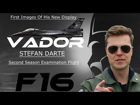 F16  4K UHD F-16 Stefan"VADOR"Darte examination NEW Display flight with his Dark Falcon !!