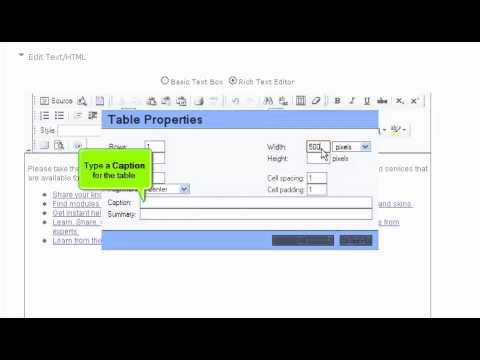 Tutorial: How to work with tables and format text in DotNetNuke | LayerOnline Web Hosting