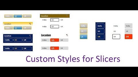 Custom Style for Slicers in Excel