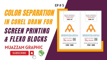 Color Separation in corel draw For Screen Printing & Flexo Block Separation for Printing ep 5