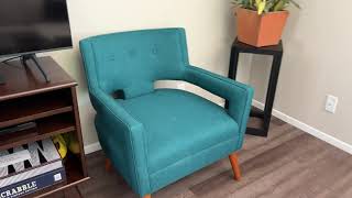 Loving these Teal Modway Sheer Mid Century Modern Arm Chairs