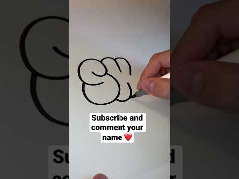 HOW TO DRAW BUBBLE LETTERS 🤩 #shorts #art