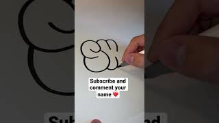HOW TO DRAW BUBBLE LETTERS 🤩 #shorts #art screenshot 3