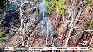 DCNR remaining at scene of Franklin Co. wildfire; helicopter assists on Sunday