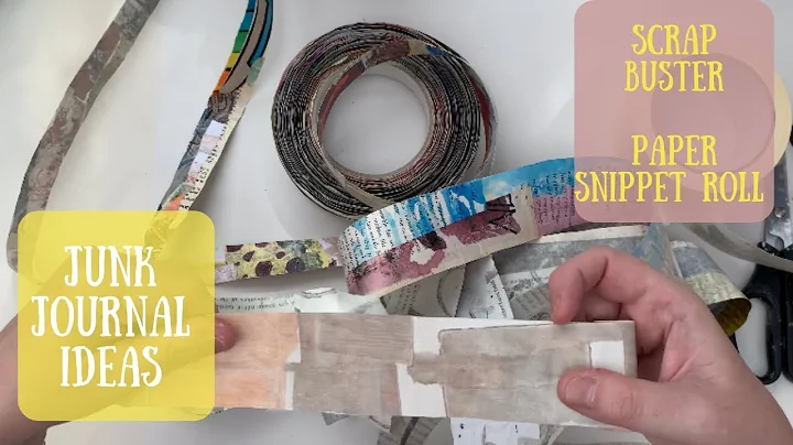 Junk Journal Ideas: scrap buster - paper snippet roll, easy to use and store