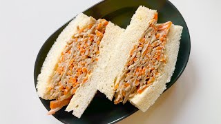 오독한 식감을 그대로 살려 만든 우엉 샌드위치