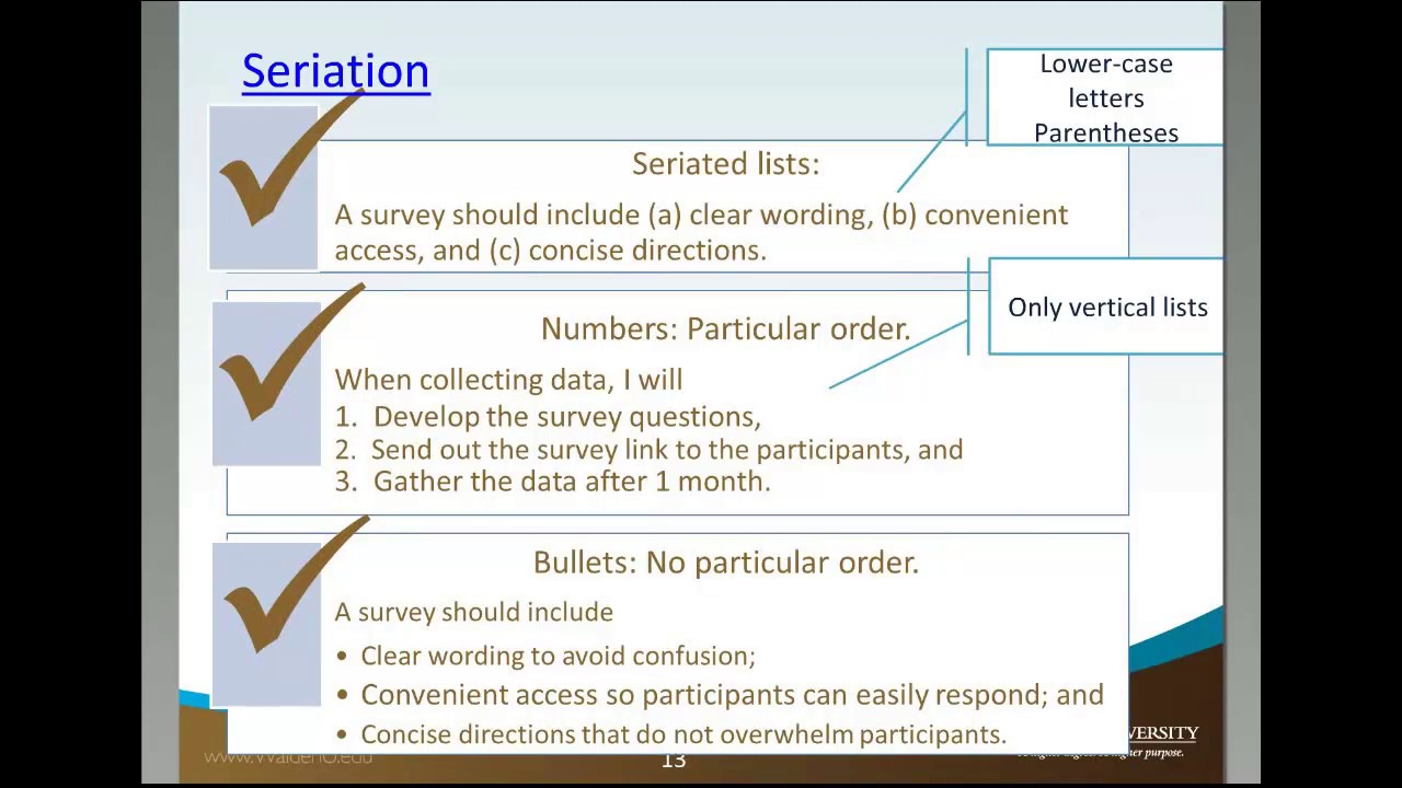 What is APA 7 list format?