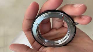 Nikon AI Lens to Canon FD Camera Adapter ( AI to fd lens adapter AI-fd adapter nikon-fd ) Demo